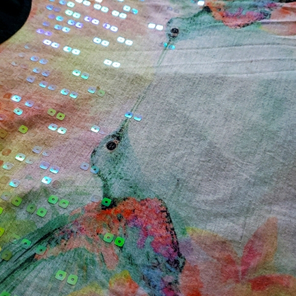 Hummingbird Sequin Tank - Picture 2 of 3